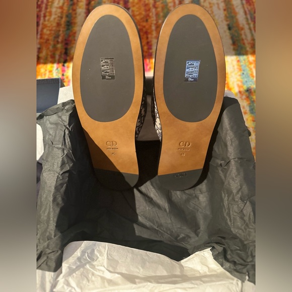 COPY - DIOR HOMME INDIOR JACQUARD MULE- BEIGE/NAVY DIOR OBLIQUE JACQUARD PRINT-… - Picture 8 of 12